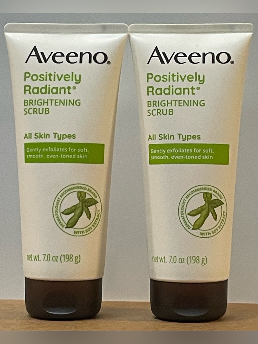 Aveeno Positively Radiant Brightening Scrub — 7oz (Pack of 2)
